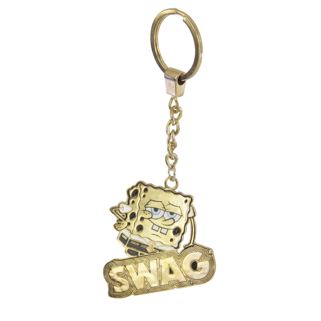 Llavero en zamac con chapa de oro