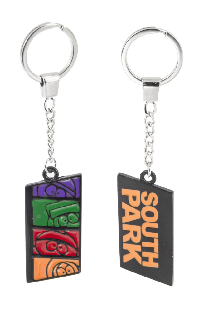 Llavero esmaltado negro y resina