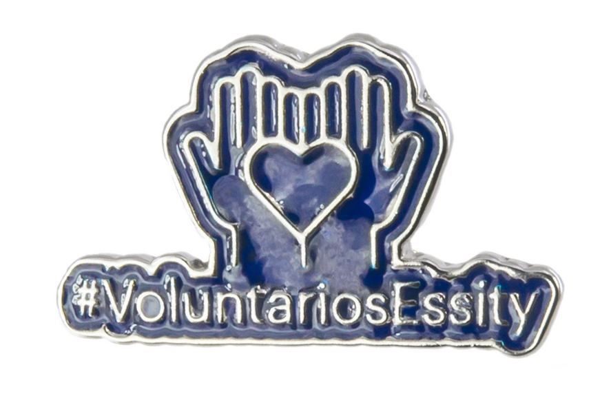 Pin metal y resina essity