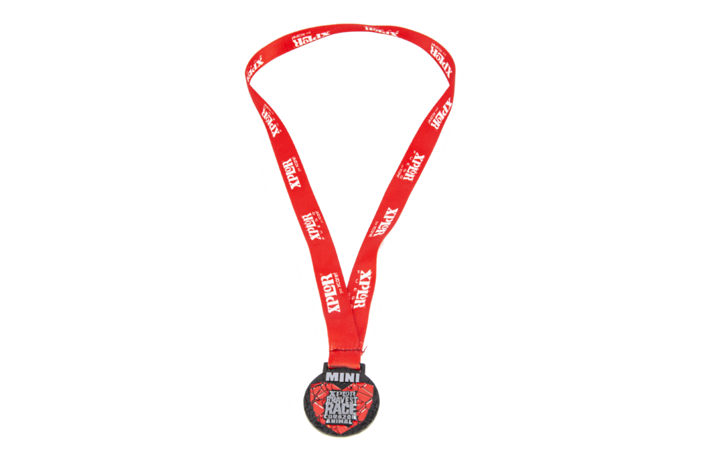 Medalla esmalte negro race y lanyard